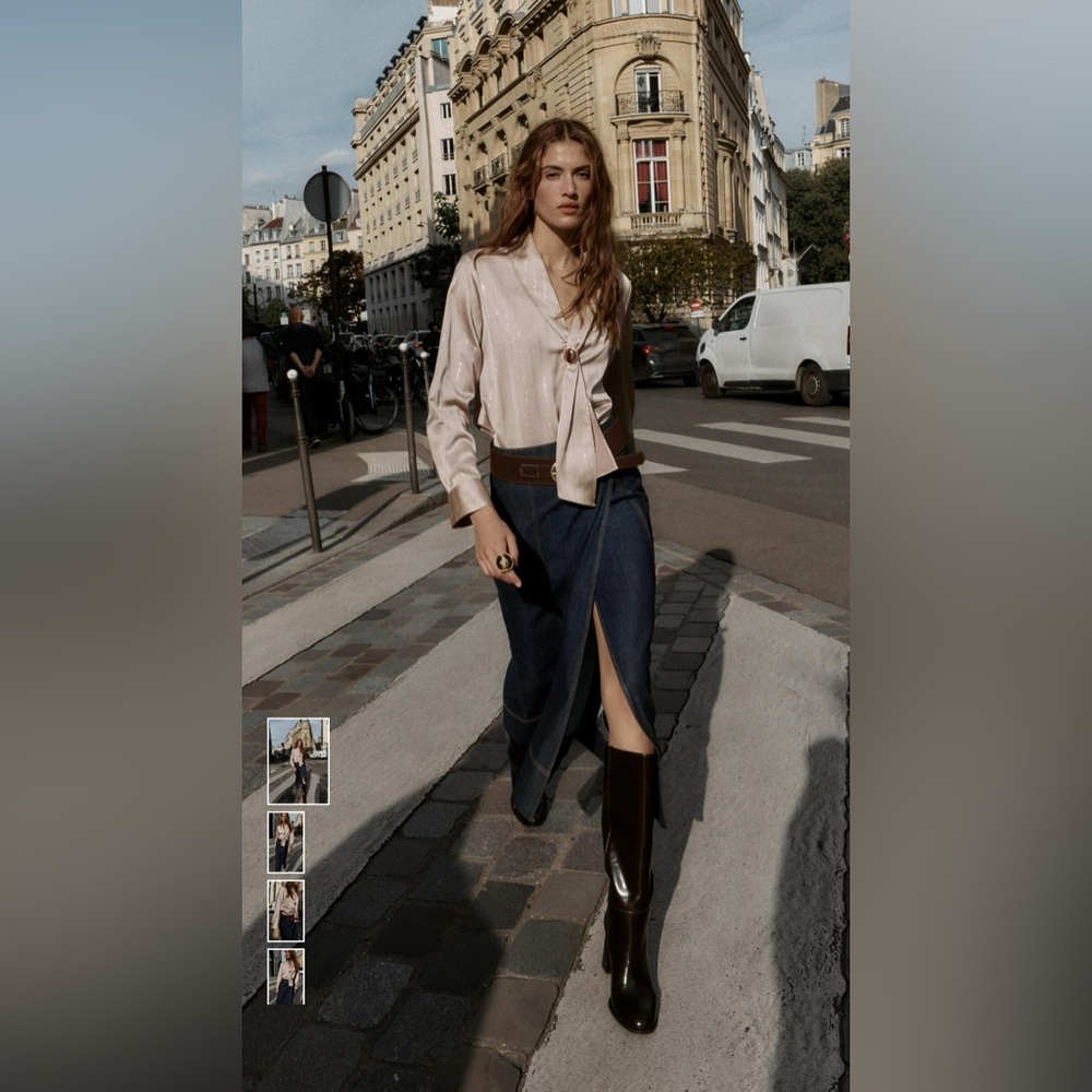 🌹5 for $50🌹Zara Tie Neck Blouse